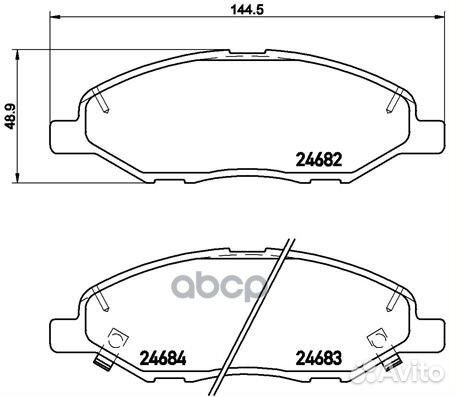Колодки тормозные дисковые перед P 56 088 P