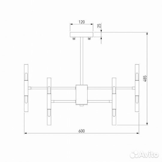 Люстра на штанге Bogate's Bastone 345 SMART