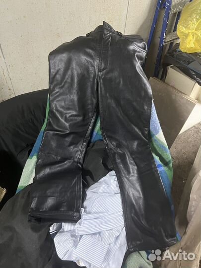 Брюки кожаные