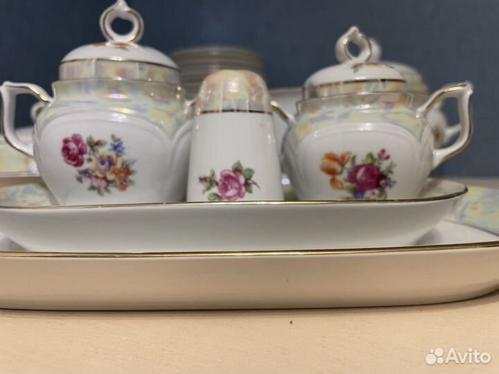 Сервиз столовой посуды гдр SEP перламутр