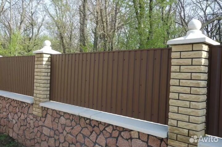 Забор из профлиста под ключ быстро