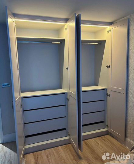 Шкаф распашной с фрезеровкой