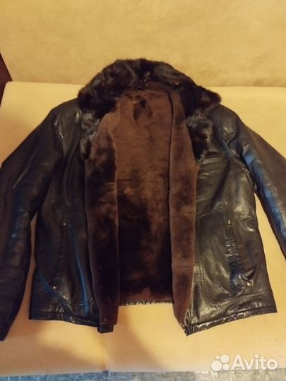 Кожаная куртка мужская 52 размер