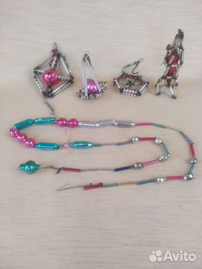 Ёлочные игрушки стеклярус СССР