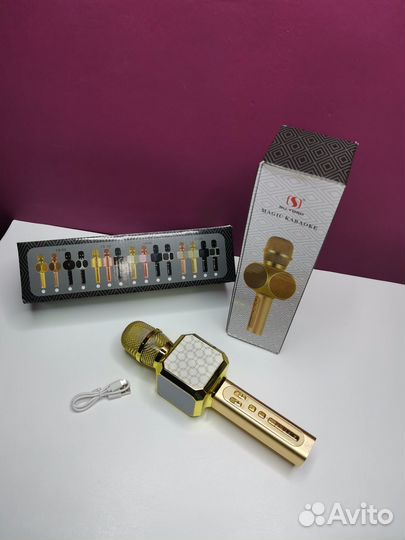 Беспроводной микрофон для караоке с колонкой