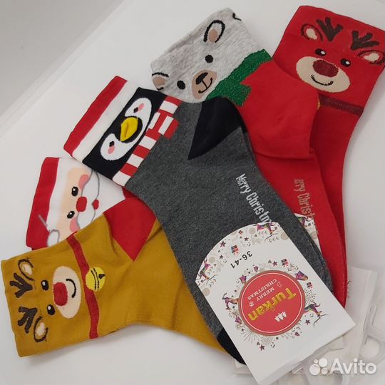 Новогодние носки женские