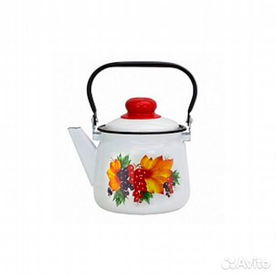 Чайник 1,5 л Смородина, белый