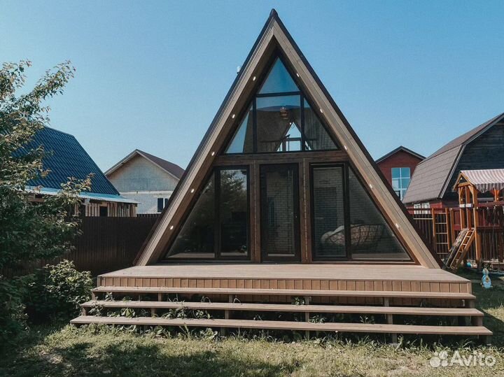 Баня a-frame 6х8 под ключ