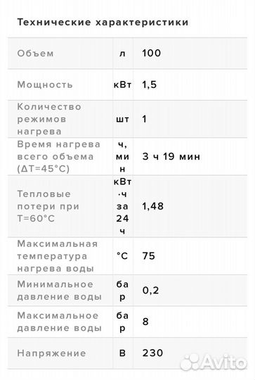 Водонагреватель накопительный 100 л