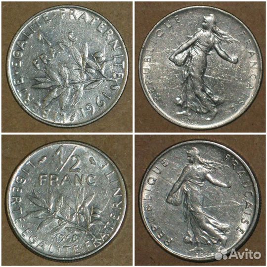 Монеты иностранные (ГДР,фрг,мнр,внр,пнр, Франция)