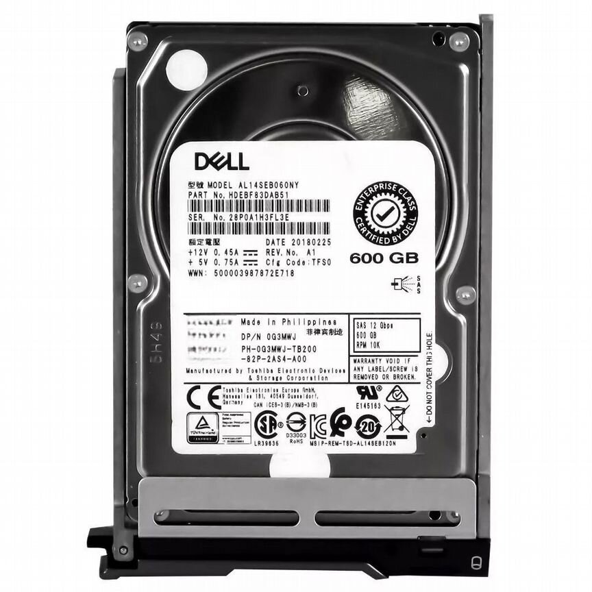 [G3MWJ] Жесткий Диск Dell 600gb Sas 2,5" G3mwj