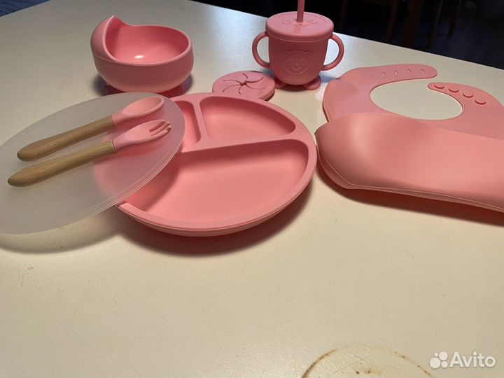 Набор детской силиконовой посуды
