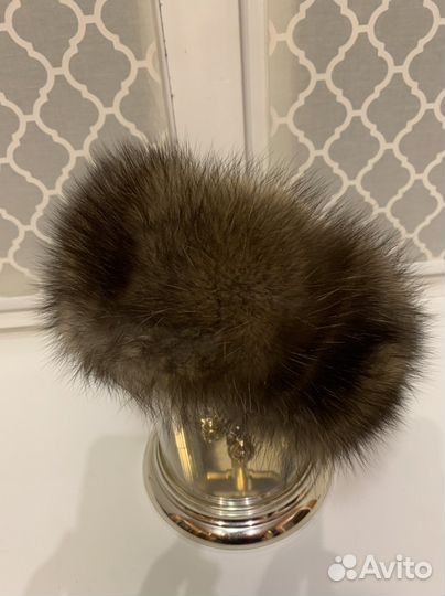 Меховая повязка из соболя(баргузин), на резинке