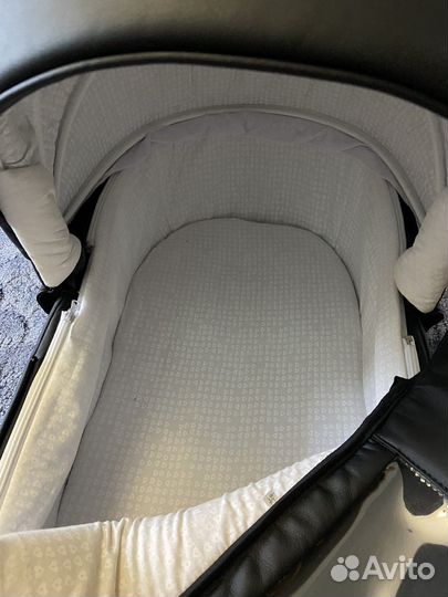 Коляска 2в1 adamex luciano deluxe черная экокожа