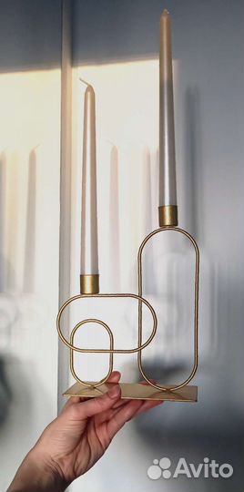 Подсвечник на 2 свечи металл Jysk