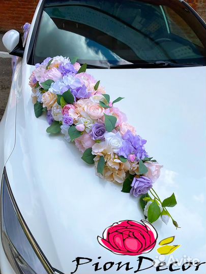 Свадебные украшения на машину № 15