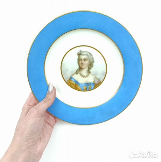 Тарелка с портретом 19 век Франция
