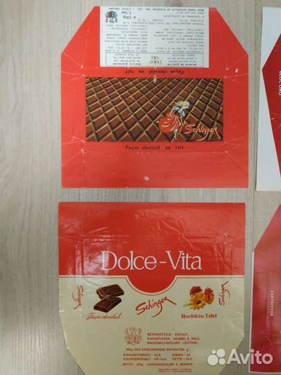 Шоколадные обертки Европы времен СССР