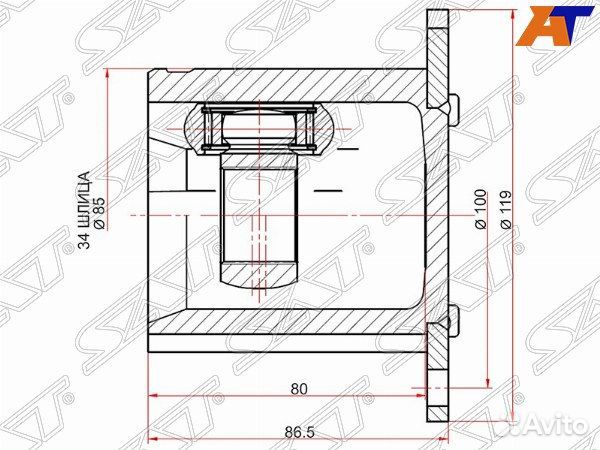Шрус привода volkswagen caddy