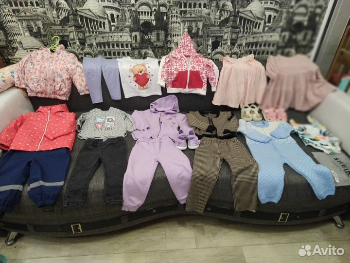 Вещи пакетом для девочки 80 86 92