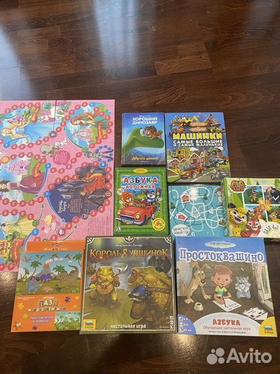 Детские развивающие игрушки пазлы книги пакетом