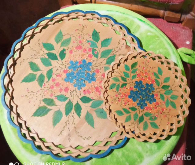 Тарелки настенные деревянные