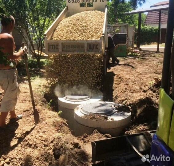 Канализация под ключ-Монтаж септика, выгребной ямы