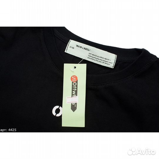 Off white футболка черная