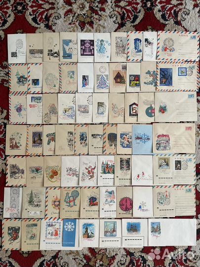Коллекция новогодних конвертов 1954 - 1998 гг