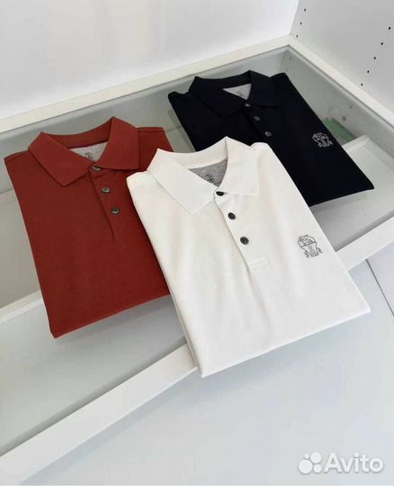 Brunello cucinelli поло мужское