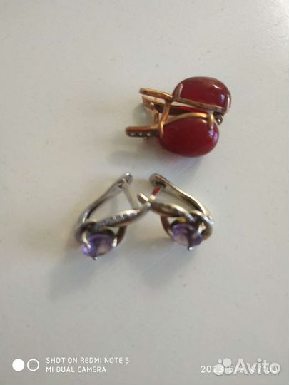 Серьги серебро