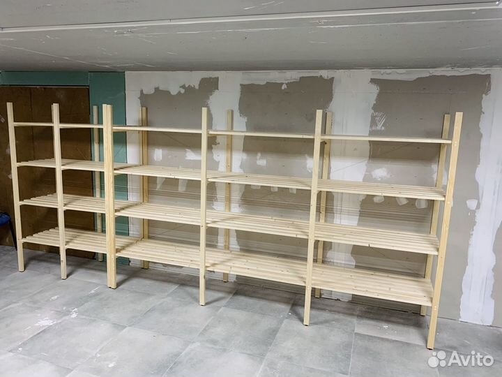 Стеллажи деревянные