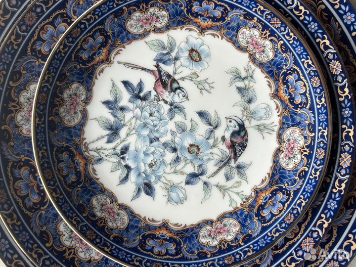 Тарелка настенная птицы на ветке