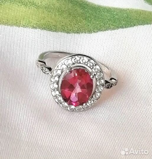 Кольцо 18,0 топаз серебро К210