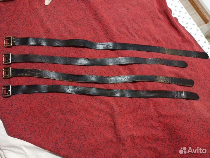 Ремень кожаный, 120 и 140 см. Чёрные. Офицерские