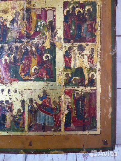 Икона Старинная Праздники