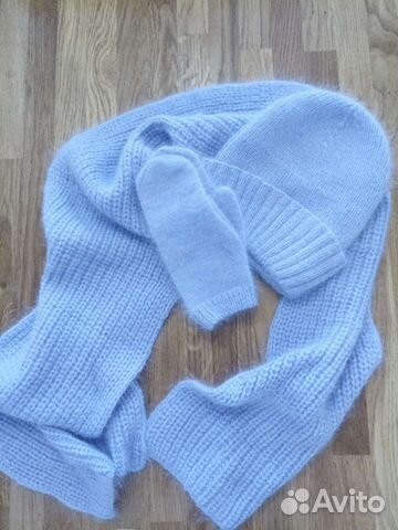 Шапка чепчик с ушками, варежки, шарфы, шапки