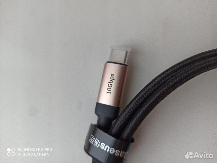 Кабель Baseus Cafule Series PD3.1 Cable 1м 10Gbps