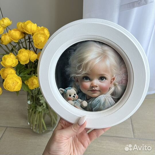 Картина Девочка с мишкой