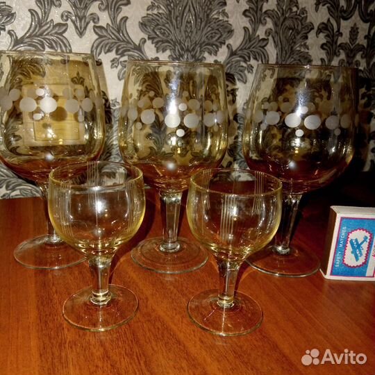 Рюмки, фужеры, стекло, хрусталь, СССР