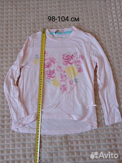 Футболки, лонгсливы для девочки, 92, 98, 104