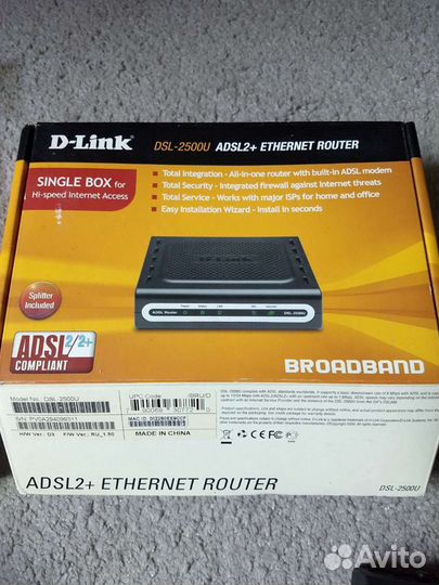 Модем d-link dsl-2500u/bru/d, adsl/adsl2/2+