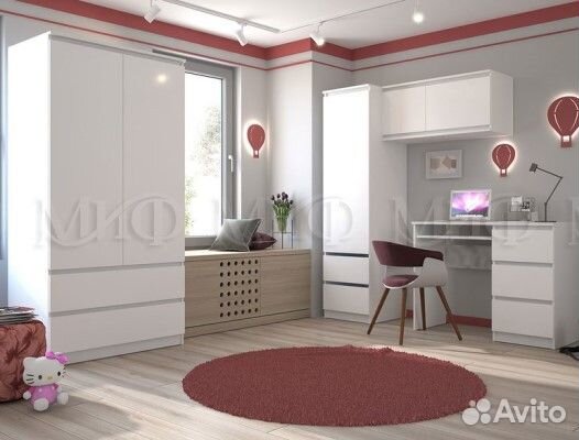 Стол компьютерный новый 1.0 м IKEA-стиль глянец