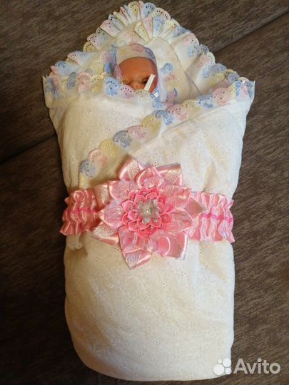 Для конверта на выписку из роддома Бант на резинке