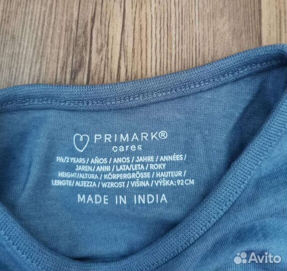 Новый брендовый х/б костюм/пижама, р.98-104