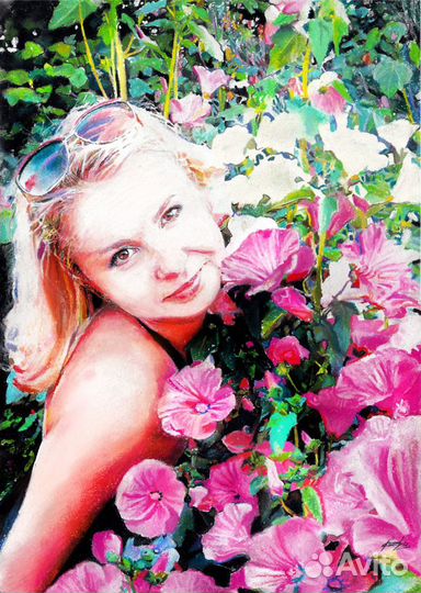 Портреты и шаржи. Художник. Картина маслом