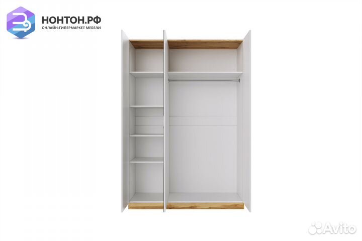 Шкаф 3-х створчатый Fresco белый / дубвотан