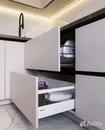 Кухню угловая под потолок