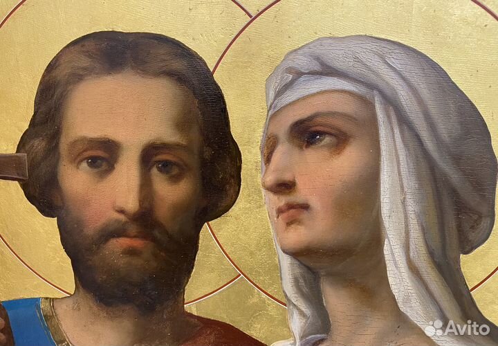 Икона Александр Невский и Анна Пророчица