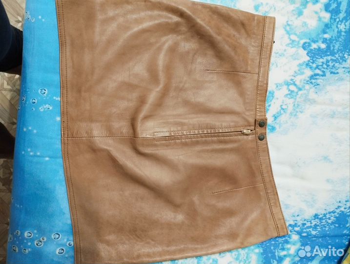 Кожаная юбка натуральная новая